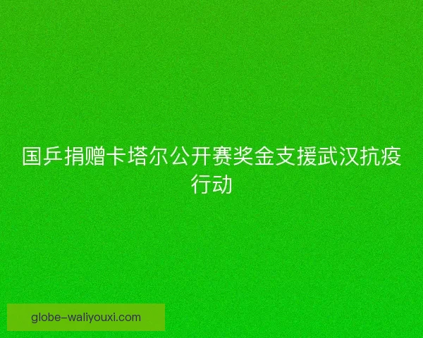 国乒捐赠卡塔尔公开赛奖金支援武汉抗疫行动